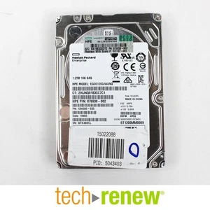 HPE 1.2TB HDD | 2.5 10K SAS | EG001200JWJNQ | 876938-002 | ST1200MM0009 | Servidor - Imagen 1 de 1