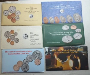 1990 - 1998 United States Mint Coin Sets Lot Run - 1996 Dime - L874 - Picture 1 of 2