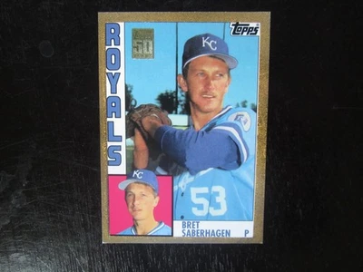 2001 Topps Traded Gold # T110 Bret Saberhagen Kansas City Royals # 1018/2001 - Image 1 of 2