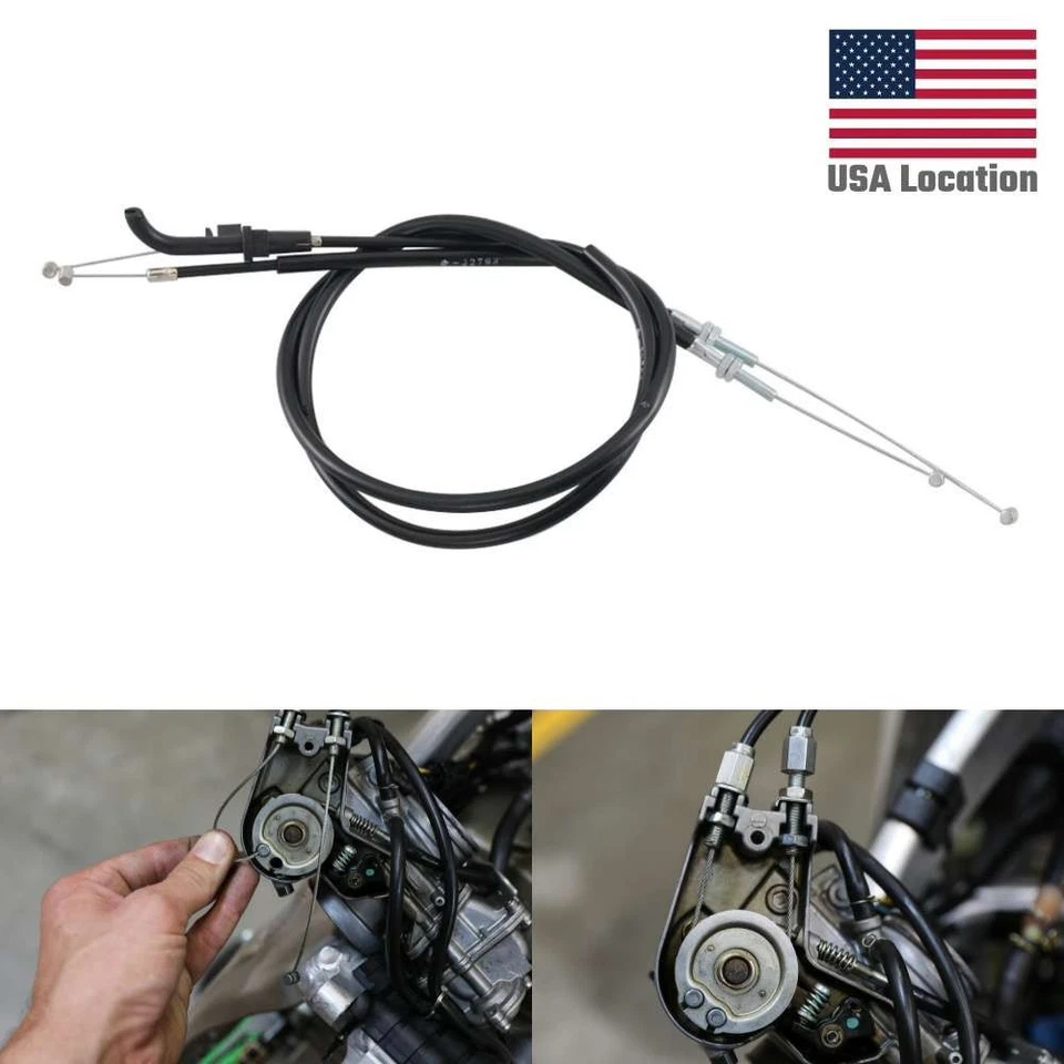 Throttle Cable Wires Fit For Kawasaki Ninja 250R EX250J 2008-2012 2009 2010 2011 - Image 1 of 4