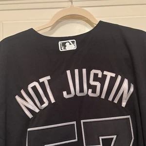 SHANE NOT JUSTIN BIEBER SIGNED HANDSIGNIERT AUTO TRIKOT MLB SUPERSTAR JSA COA XL - Bild 1 von 8