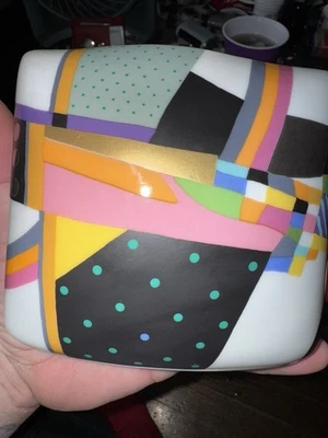 Brigitte Doege Rosenthal Germany Vase Postmodern Pop Art Abstract 90's Signed - Image 1 of 4