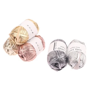 40M/Roll Imitation Leather Crochet Yarn Fabric Cloth Yarn DIY Hand Knitting* - Picture 1 of 21