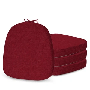 4 Pack Chair Cushions for Metal Chair Memory Foam Non Slip Chair Pads with Ti... - Picture 1 of 8