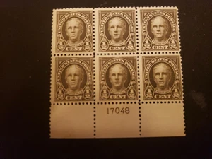 Scott 551, Mint VF NH 1/2¢ Plate Block. - Picture 1 of 2