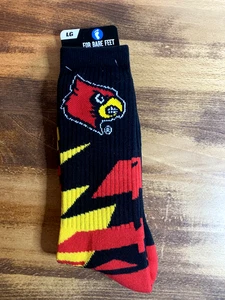 Louisville Cardinals Large Crew-Socken (Größe 10-13) NCAA Herren - für nackte Füße - Bild 1 von 4