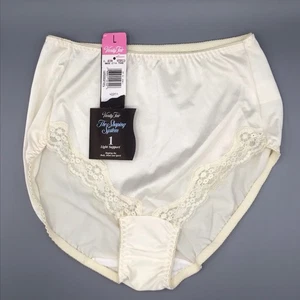 Mutandine vintage Vanity Fair taglia L crema brillante sistema modellante 1 supporto leggero 40-203 - Foto 1 di 9