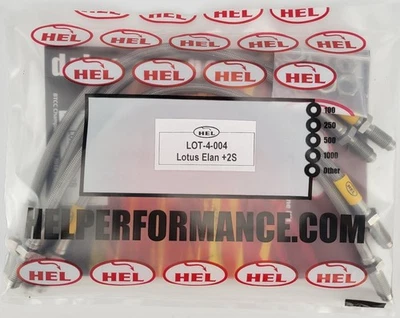 HEL PERFORMANCE LOTUS ELAN +2S ИЗ НЕРЖАВЕЮЩЕЙ СТАЛИ ПЛЕТЕНЫЕ ТОРМОЗНЫЕ МАГИСТРАЛИ ШЛАНГИ ТРУБЫ - Изображение 1 из 3