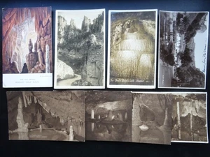 Somerset Collection 8 x CHEDDAR GORGE CAVES Various View c1920s inc RP Postcards - Picture 1 of 2
