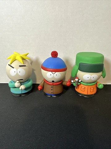 South Park Mezco Lot of 3 Action Figures Kyle Stan Butters 2006 Loose Cover