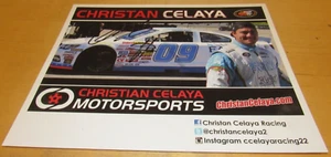 Christian Celaya Nascar Racer Signed 8x10 Promo Photo Card - Autograph Racing - Picture 1 of 1