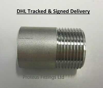 Stainless Steel Weld Nipple 316 150lb BSP Pipe Fitting 1/4  To 4  Sizes UK Stock • 4.40£