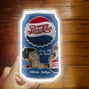 Pepsi Cola Getränk Soda Neonlicht Schild Nachtclub Einkaufszentrum Heim Wanddekor 12""x7"" H4 - Bild 1 von 4