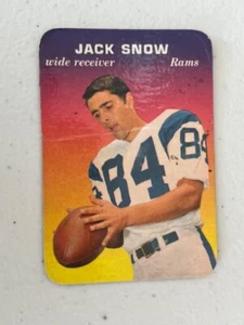 1970 Topps NFL Super Glossy Jack Snow #11 Los Angeles Rams VG CREASE - Picture 1 of 2