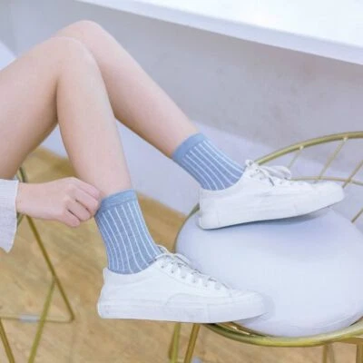 10 pares de calcetines de tubo medio cálidos gruesos de algodón de otoño para mujer Foto 1 de 4