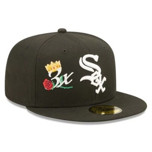 Medias Blancas de Chicago 3x Corona de Campeones de la Serie Mundial Nueva Era 59FIFTY Ajustado - Imagen 1 de 5