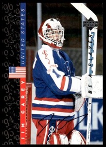 1995-96 Upper Deck Be a Player Autographs Jim Carey Auto USA #S189