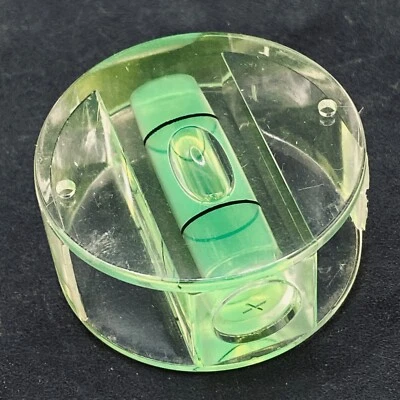 Spirit Level Bubble 35mm x 17mm 12.39g Round Plastic Case Replacement / Fun Gift - Image 1 of 4