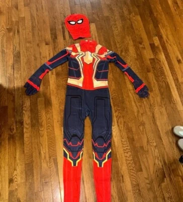Fantasia de Halloween pequena adulta traje integrado do Homem-Aranha Marvel - Imagem 1 de 4