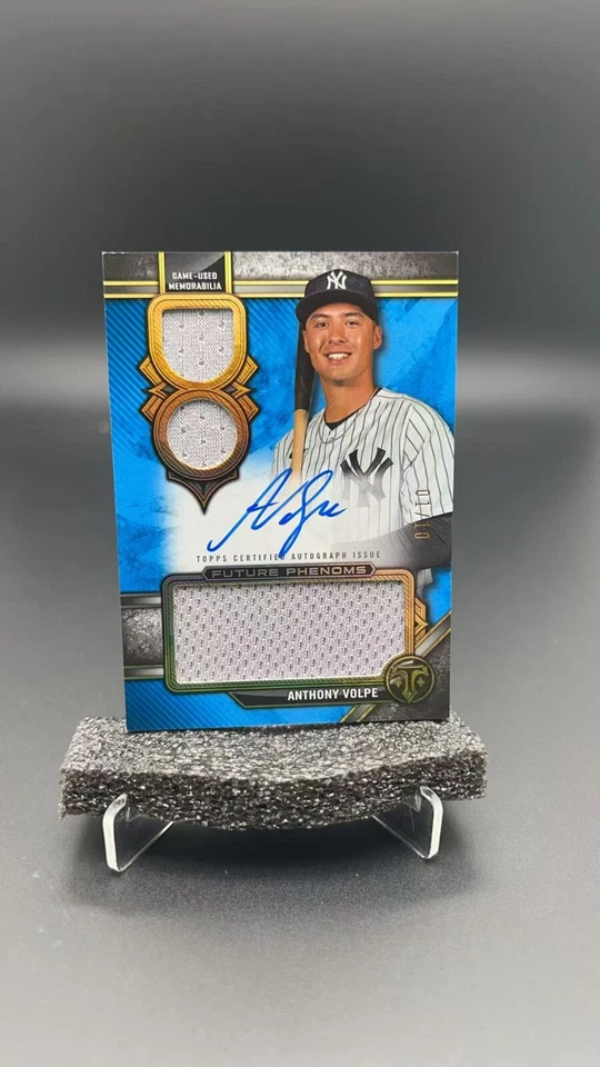 2024 Topps Triple Threads Anthony Volpe Patch Auto Relic 01/10 FPAR-AVO #2925 S - Image 1 of 2