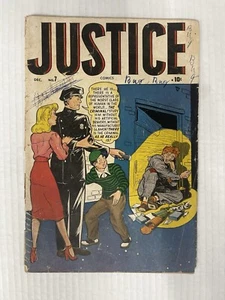 JUSTICE COMICS #7 seltener zeitgemäßer Comic 1948 - Bild 1 von 5