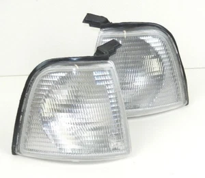 FOR AUDI 80 B3 B4 1986-1996 PAIR FRONT INDICATOR REPEATER LIGHT LENS LAMP CLEAR - Picture 1 of 2