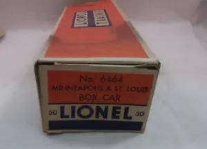 Lionel Train Empty Box for 6464-50 Minneapolis & St. Louis Box Car - Picture 1 of 6