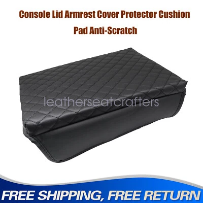 Funda de cuero para reposabrazos central tapa cojín negro para Ford F150 2004 2005 2006-2008 Foto 1 de 4