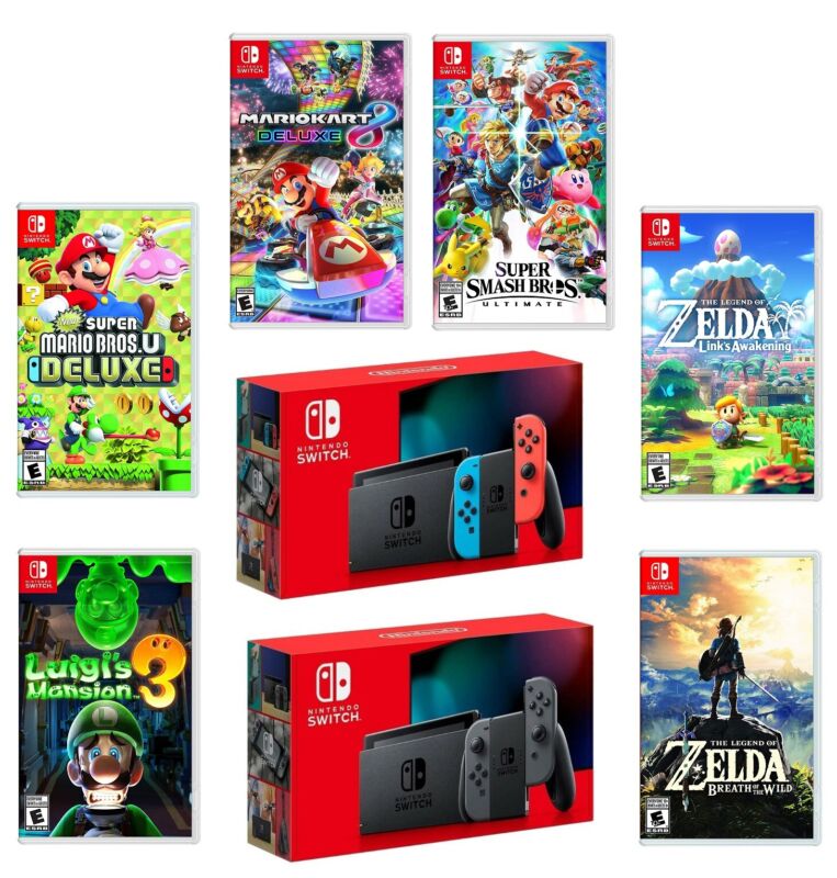 Wholesale Online Nintendo Switch New Enhanced Battery Model Bundle with Choice of Game Brand New