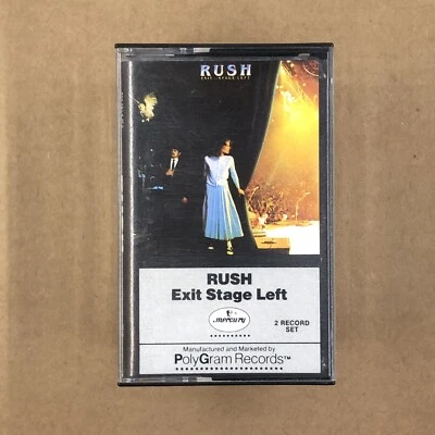 RUSH Cassette Tape 70s Rock Prog EXIT STAGE LEFT PEART LIFESON LEE TOM SAYWER - Image 1 of 4