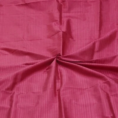 Vintage Magenta Pink 100% Pure Silk Handloom Sari Remnant 5YD Craft Fabric Scrap - Image 1 of 4