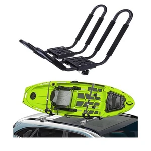 Universal Kayak Roof Rack J-Bar Rack HD Kayak Carrier Holder Canoe Boat Surf ... - Picture 1 of 9