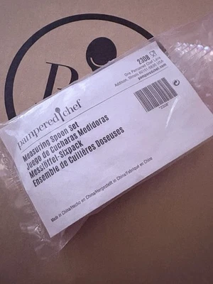 Pampered Chef 2308 Measuring Spoon Set of Six Spoons 1/8 - 1 Tbsp New Sealed  - Image 1 of 2