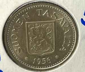 1956 Finnland 100 Markkaa - Stempelglanz - 50% Silber - WDGVS001 - Bild 1 von 2