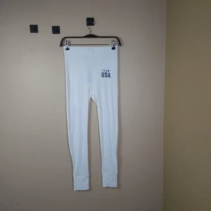 Leggings al tobillo acanalados SKIMS Team USA para mujer en blanco talla M - Imagen 1 de 8