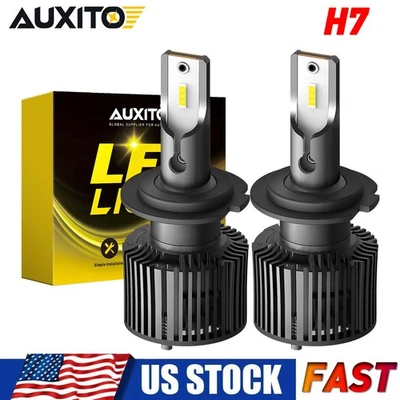 AUXITO H7 LED Headlight Bulbs High Low Beam Conversion Kit 16000LM White 50W NEW - Image 1 of 4