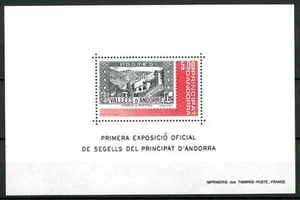 FRANZÖSISCH ANDORRA - BF - 1982 - Erste offizielle Philatelieausstellung - Bild 1 von 1