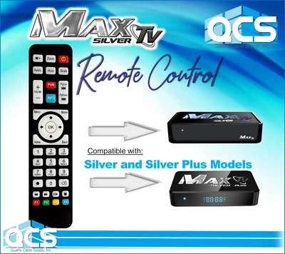 Remote Control EXCLUSIVE FOR ALL MaxTV Silver Models (Silver, Plus & Pro)