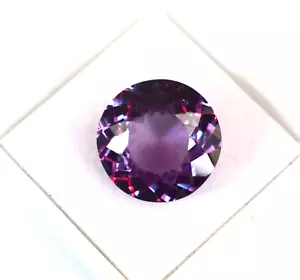 Round Cut 12 Ct Natural Color Changing Sapphire Ring Size Certified Gemstone - Picture 1 of 10