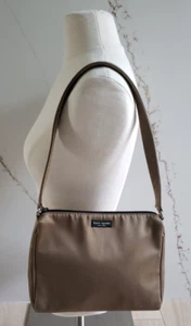 VTG Kate Spade Purse Shine Beige Nylon Mini Icon Box Tote Y2K NY MaryKate Ashley - Picture 1 of 10