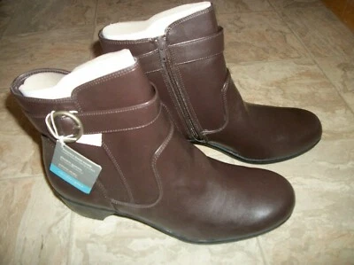 NUEVOS BOTINES COMFORT PLUS MARRÓN CON HEBILLA ZAPATOS MUJER TALLA 13 Foto 1 de 4