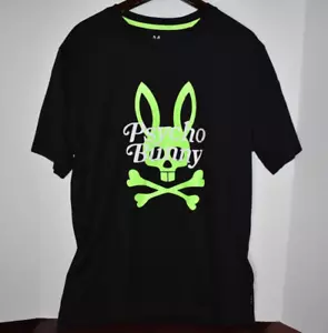 Psycho Bunny Shirt Mens XL Black US 7 Pima Cotton Rabbit - Picture 1 of 4
