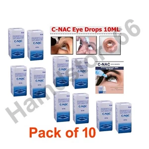 C Nac Eye Drop N-Acetyl Carnosine (C-Nac Eye Drops) (Pack of 10 x 10 ml) Exp2026 - Picture 1 of 2