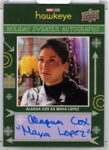 2023 UPPER DECK Hawkeye Alaqua Cox as Maya Lopez Holiday Sweater Autographs #HAS - Picture 1 of 1