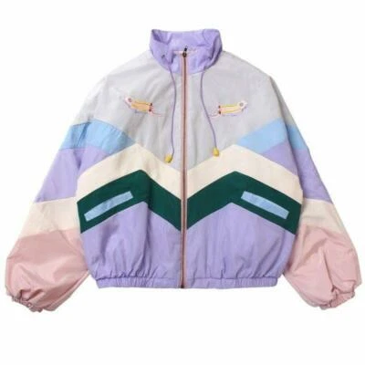Kawaii Clothing Windbreaker Jacket Pastel Bomber Oversize Japan Ulzzang Koreans - Image 1 of 4