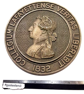 (pgasteelers1) Lafayette College - Easton, PA. Large Bz. College Seal plaque - Picture 1 of 4