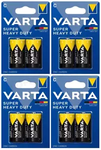 8 VARTA SIZE C SUPER HEAVY DUTY R14 MN1400 2014 Batteries 1.5V. - Picture 1 of 1