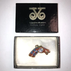 Cloisonne Pferdekopf Metall & Emaille Charm Anhänger, Valentine Museum Richmond VA - Bild 1 von 9