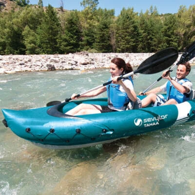 Sevylor Tahaa 2 Person Kayak Backpack Kit with Paddles Canoying Water Sports - Image 1 of 4