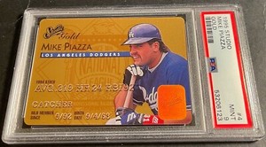 PSA 9  Mint 1995 Studio Gold Insert Mike Piazza #4 Tough POP 12